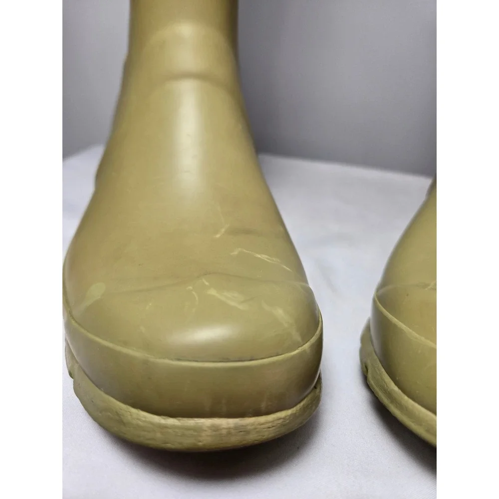 Hunter Original Tall Rain Boots Olive Green Matte Waterproof Wellington Womens 6